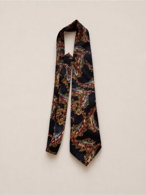 Vintage Christian Dior Monsieur Silk Necktie Made in Italy Abstract Paisley